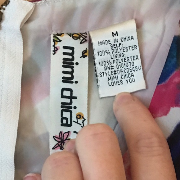 Mimi Chica Cap Sleeve Floral Dress - 1113 - Picture 3 of 7